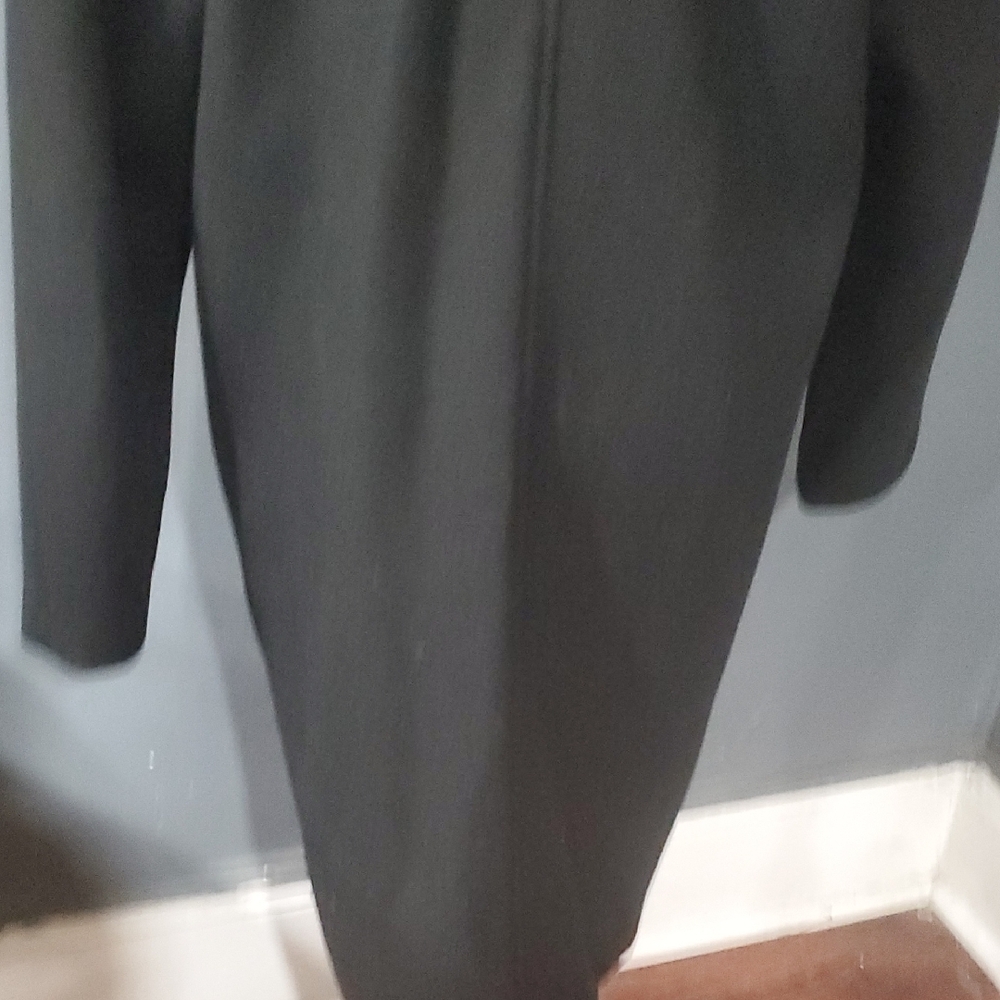 David Benjamin Elegant Black Vintage  Double-Breasted Pea Coat - Picture 8 of 17
